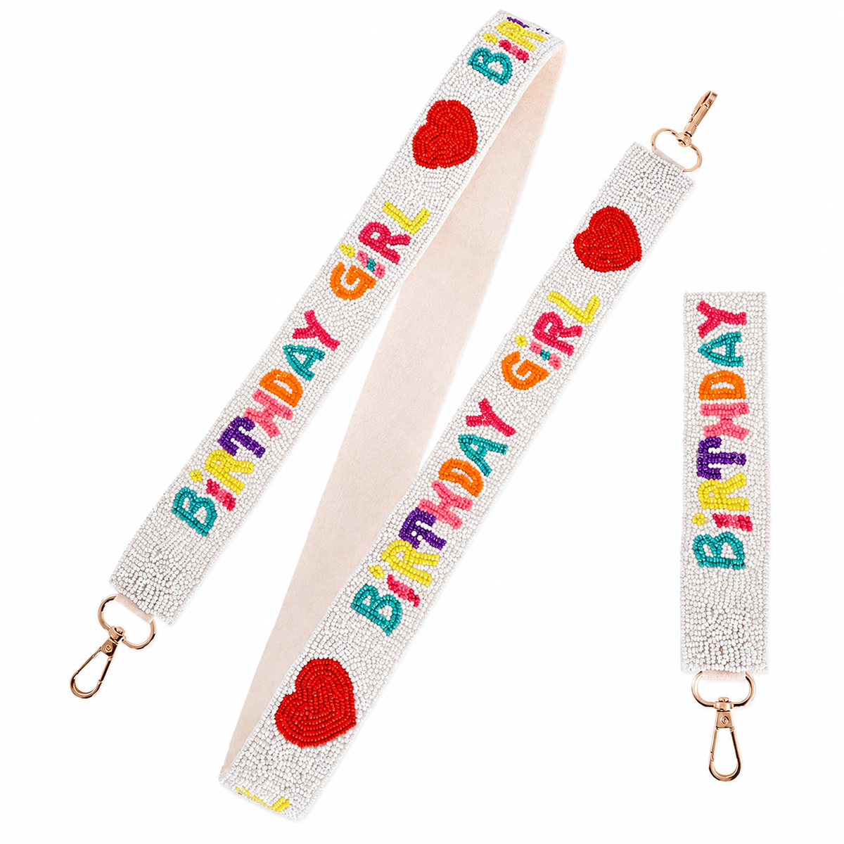 Birthday Girl Beaded Bag Strap