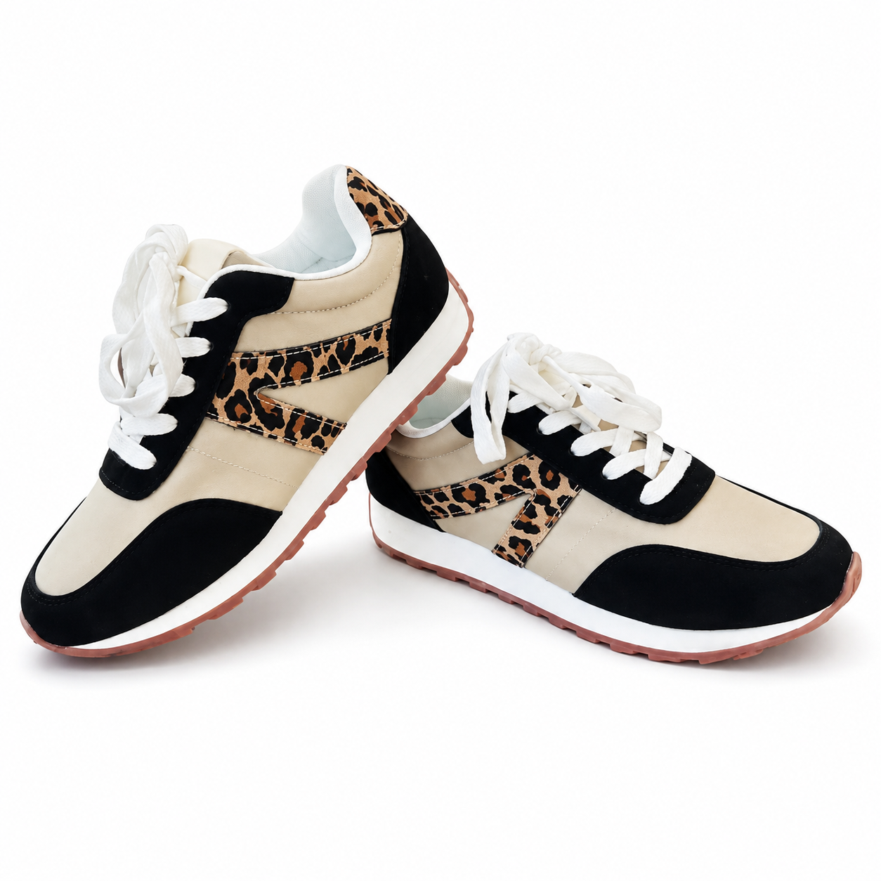 Leopard Days Sneakers – Very G Tan & Black Leopard Accent Shoes