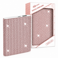 Rhinestone Crystal Power Bank – 10,000 mAh Dual USB Charger