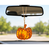 Triple-Scented Leopard Pumpkin with Sunflower Car Freshie