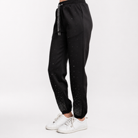 Black Rhinestone Jogger Sweatpants – Sparkly Casual Lounge Pants