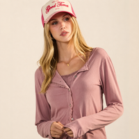 Light Rose Lace-Trim Jersey Cardigan