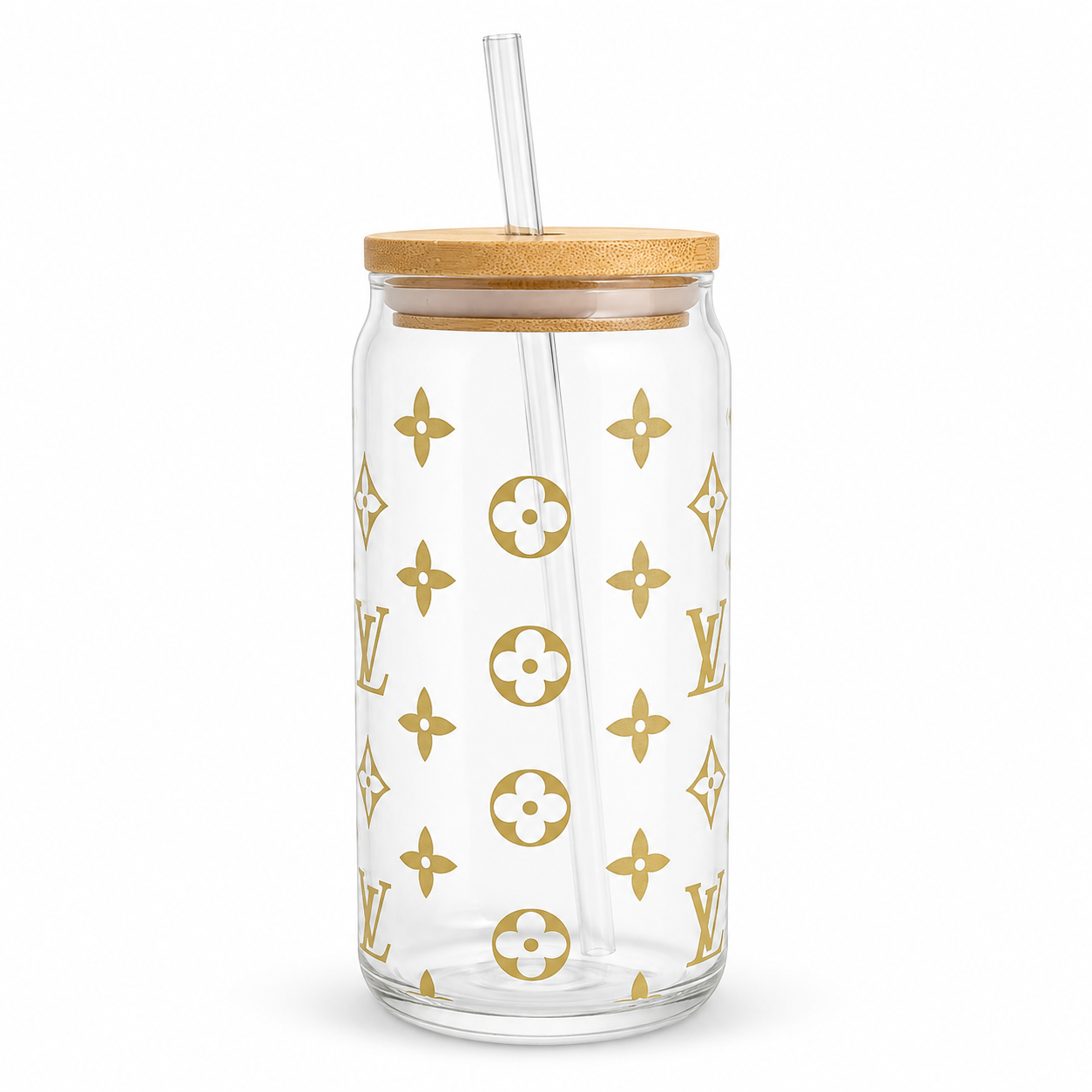 Gold Designer Vinyl 20 oz Beer Can Glass