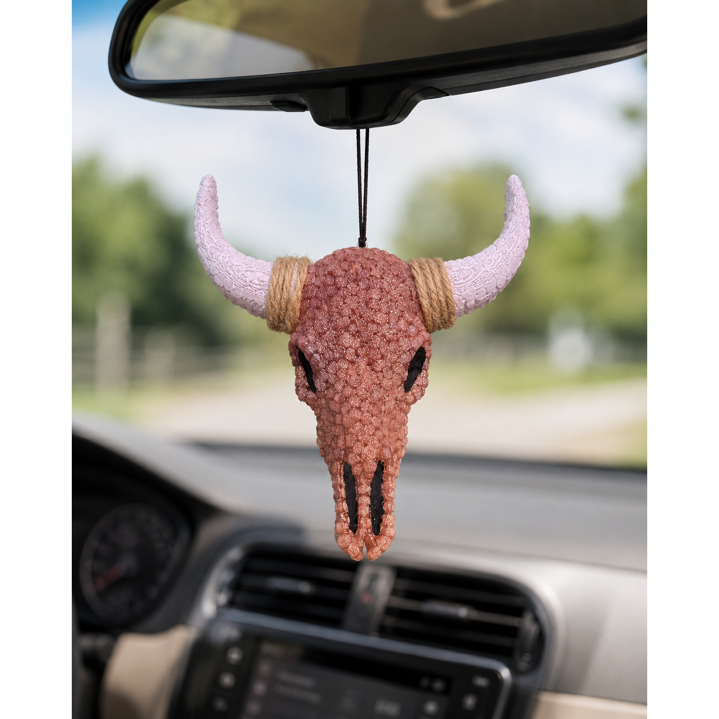 3D Cow Skull Freshie - Western Bull Head Car Air Freshie
