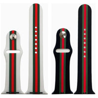 Striped Silicone Apple Watch Band