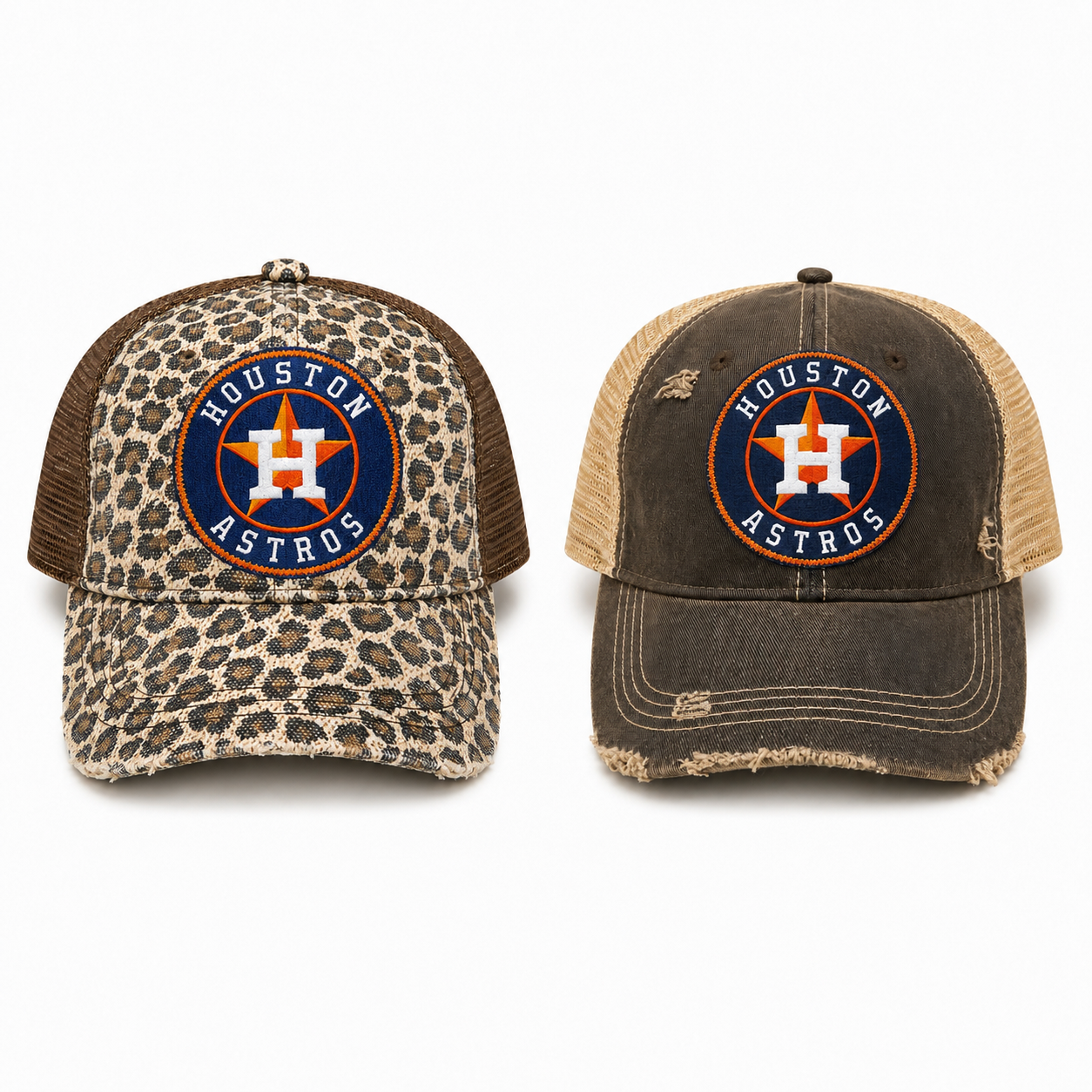 Houston Astros Distressed Trucker Caps