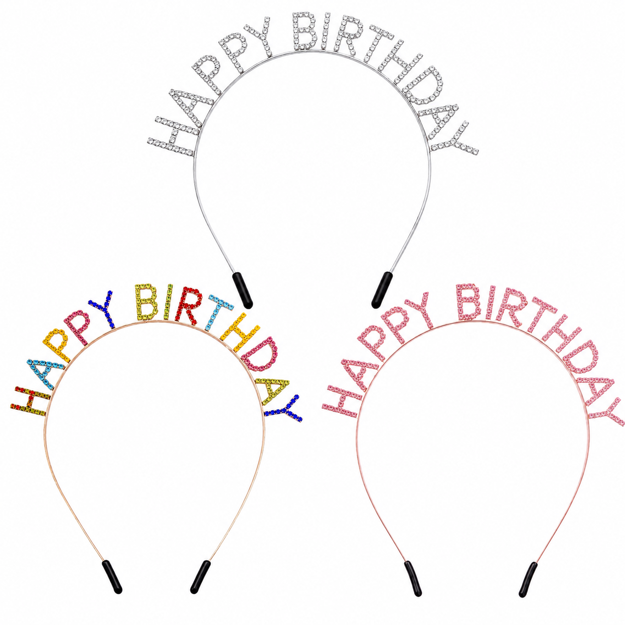 Happy Birthday Rhinestone Headband