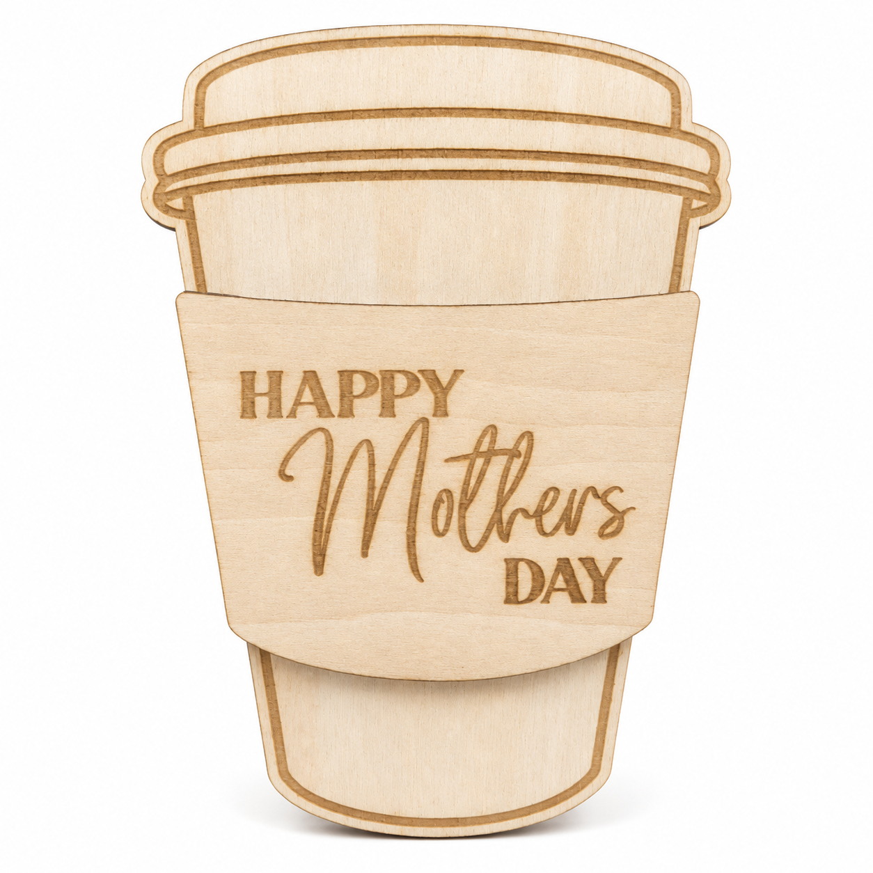 Mother’s Day Coffee Cup Wooden Gift Card Holder