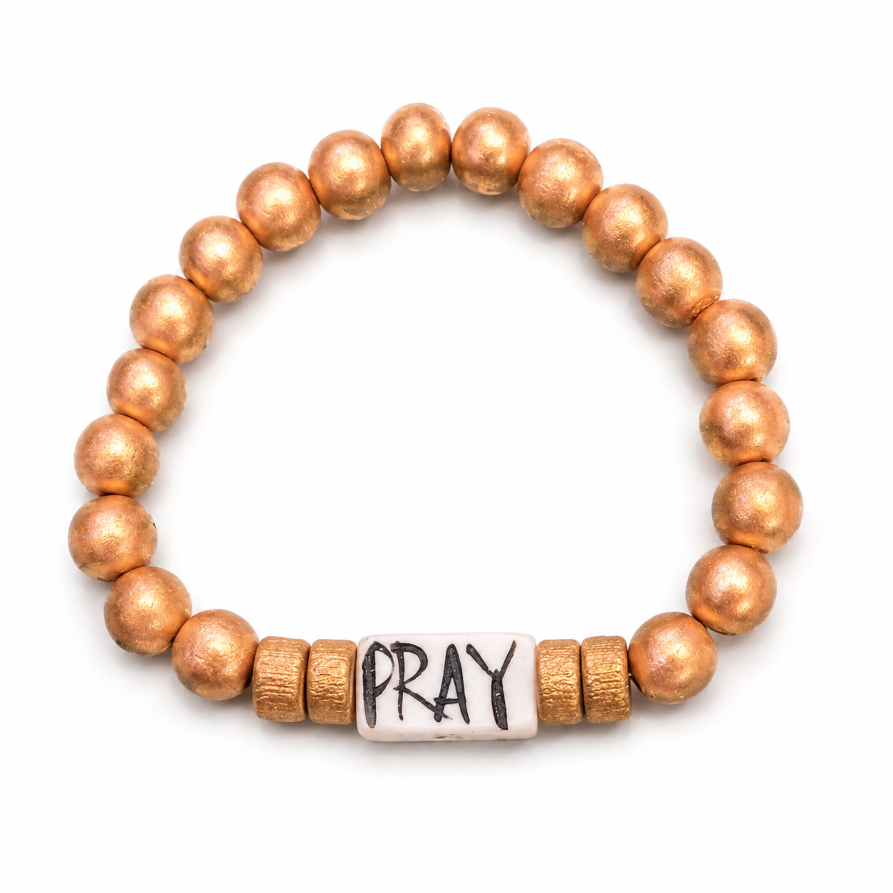 Matte Gold Affirmation Bracelet