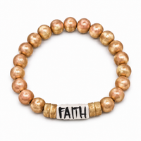 Matte Gold Affirmation Bracelet
