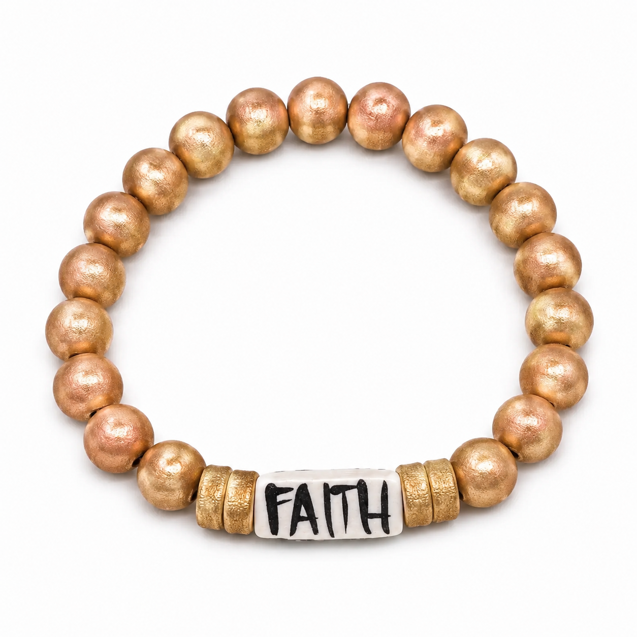Matte Gold Affirmation Bracelet