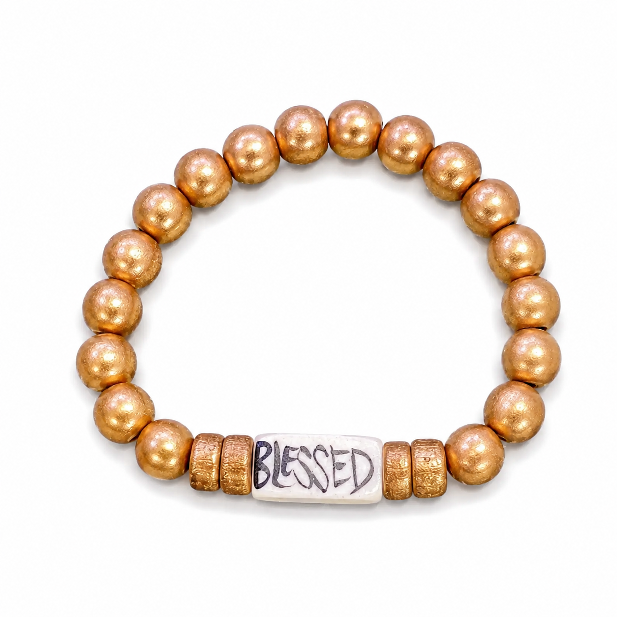 Matte Gold Affirmation Bracelet