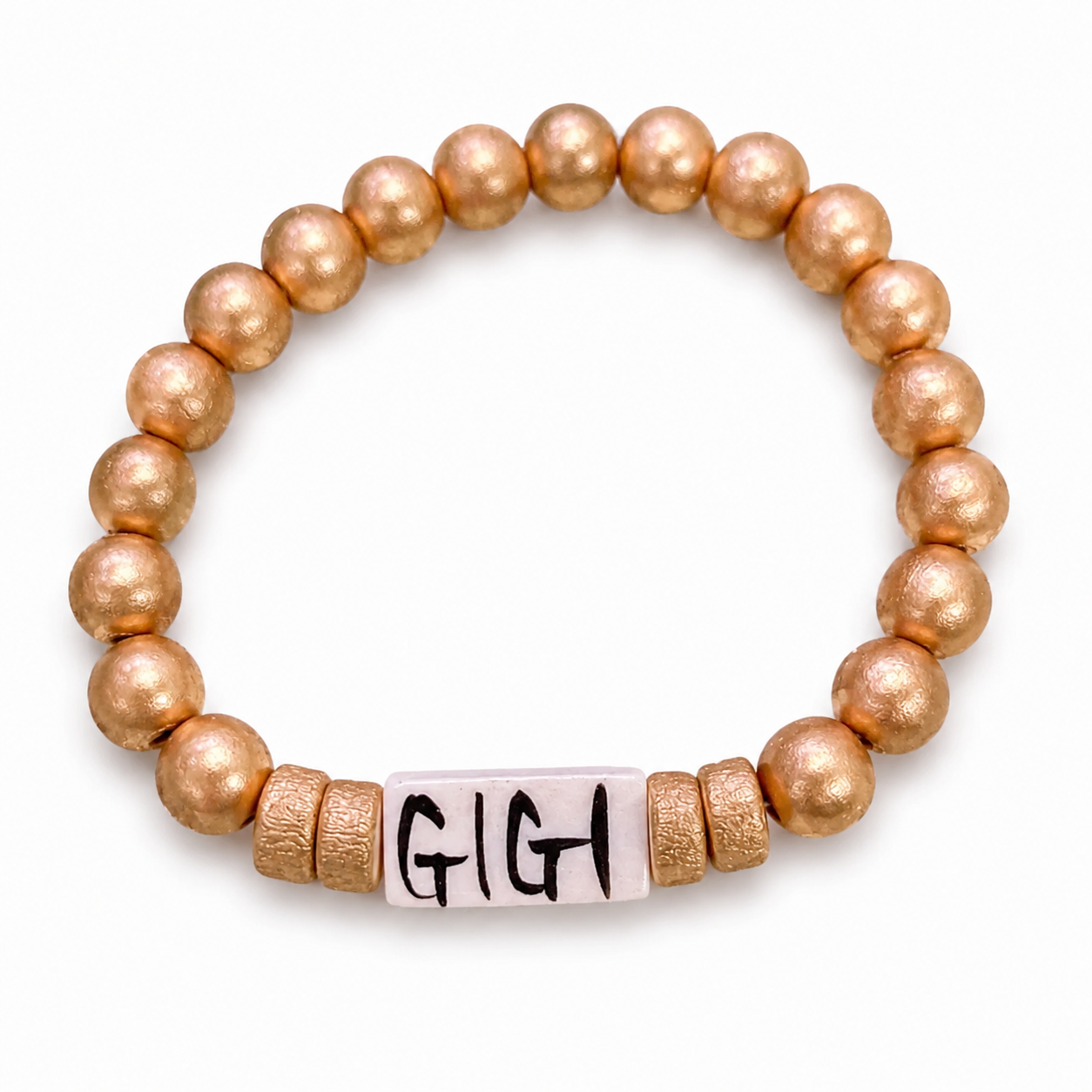 Matte Gold Affirmation Bracelet