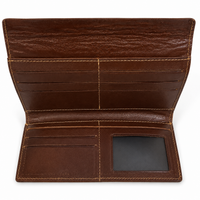 Chocolate Brown Tooled Leather Western Wallet