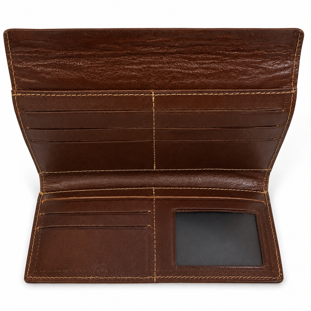 Chocolate Brown Tooled Leather Western Wallet