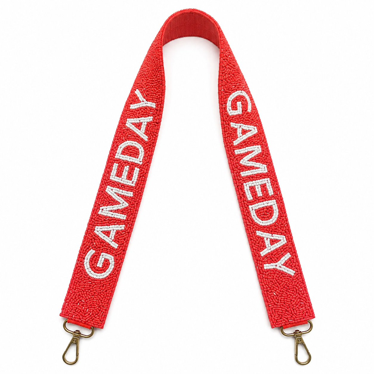 Brick Red Beaded GAMEDAY Purse Strap