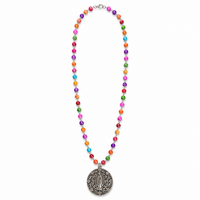 Fiesta Our Lady of Guadalupe Beaded Necklace