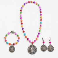 Fiesta Our Lady of Guadalupe Beaded Necklace