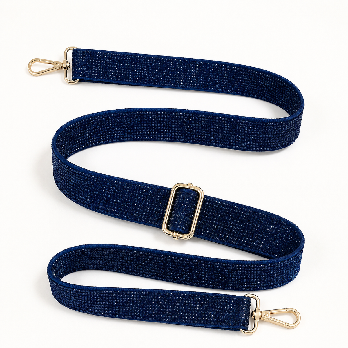 Blue Sapphire Rhinestone Crossbody Purse Strap