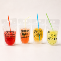 Funny Reusable Drink Pouch with Straw – Pool & Beach Party Cocktail Bag
