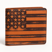 Men's Embossed American Flag RFID Leather Wallet