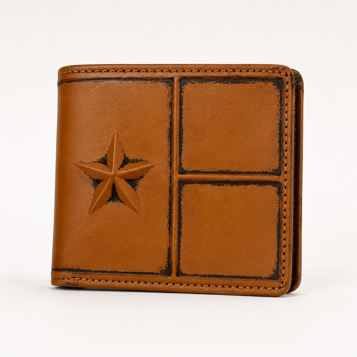 Men's Genuine Leather Lone Star RFID Wallet