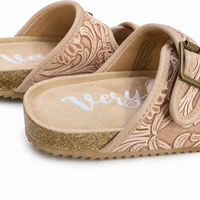 Very G Blush Tooled Double Buckle Sandals