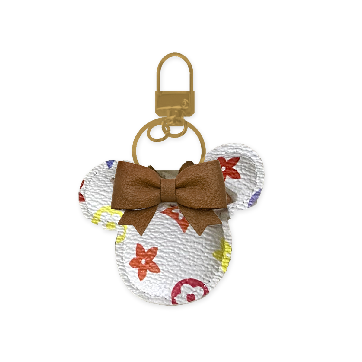 Designer-Inspired Magical Mouse Faux Leather Keychain Charm