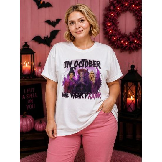 In October We Wear Pink Hocus Pocus Tee