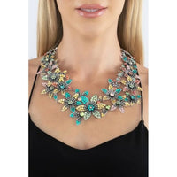 Summer Bloom Crystal Statement Necklace