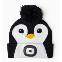 Holiday Light-Up LED Pom Beanies for Girls (Age 6+)