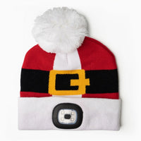 Holiday Light-Up LED Pom Beanies for Girls (Age 6+)