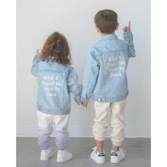 What a Friend We Have in Jesus Kids Denim Jacket