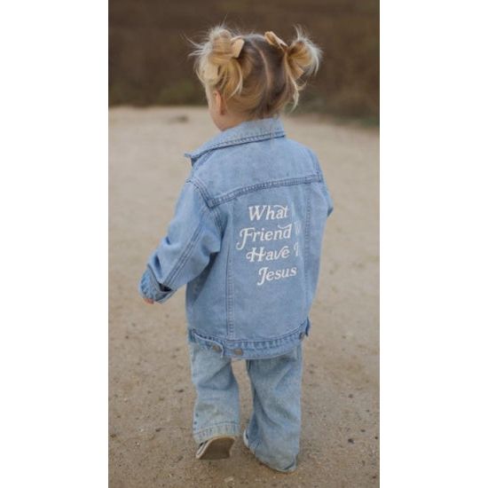 What a Friend We Have in Jesus Kids Denim Jacket