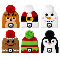 Holiday Light-Up LED Pom Beanie for Girls (Age 6+)