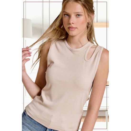 La Latte Cut-Out Tank Top