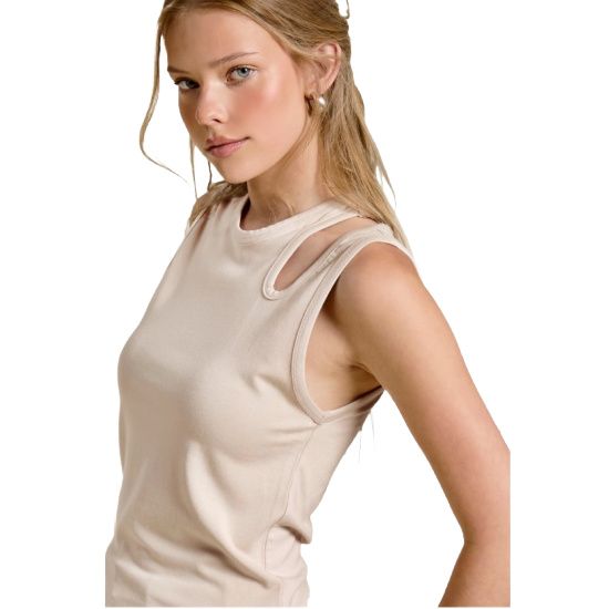 La Latte Cut-Out Tank Top