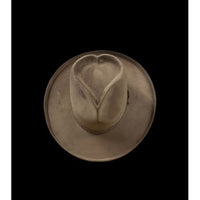 Heart Style Vegan Suede Fedora Hat