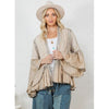 Latte Kimono Voile Frill Shrug – Rayon Crepe Jacquard