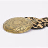 Leopard Faux Fur Disc Concho Belt