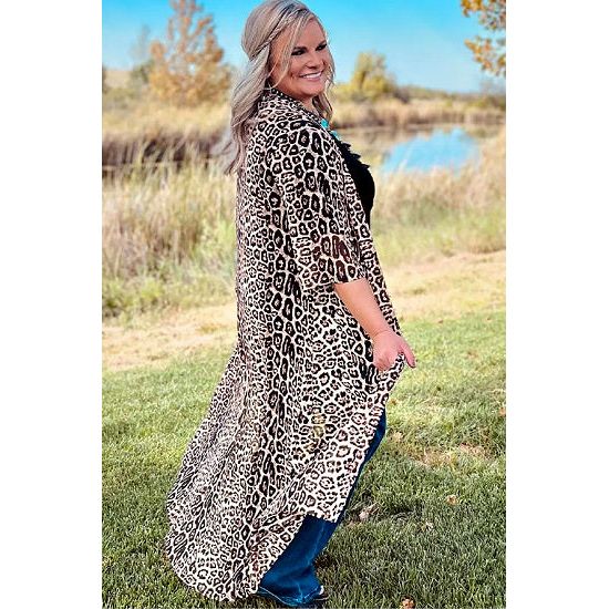 Long Sheer Lightweight Duster - Rhinestone Gal