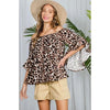 Off the Shoulder Leopard Printed Top