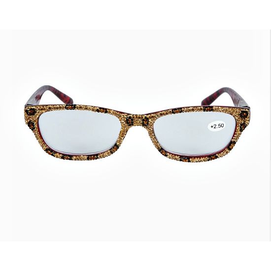 Handmade Leopard Rhinestone Reader Glasses