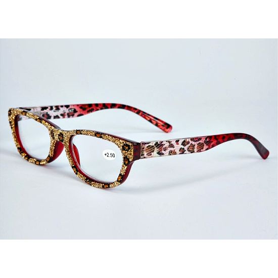 Handmade Leopard Rhinestone Reader Glasses