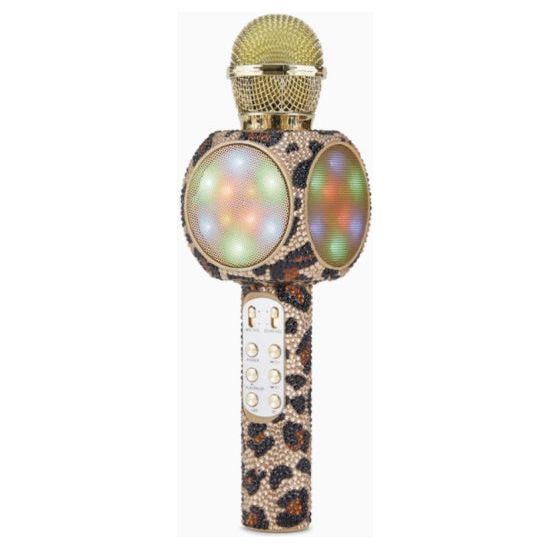 Jessica Simpson Leopard Rhinestone Bluetooth Karaoke Microphone