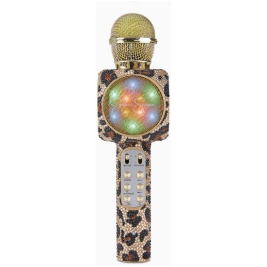 Jessica Simpson Brown Leopard Bling Karaoke Microphone