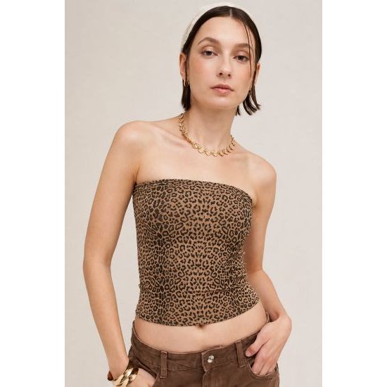 Nikibiki Wild & Seamless Leopard Tube Top