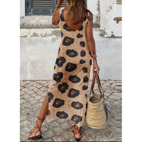 Leopard Sleeveless Maxi Dress