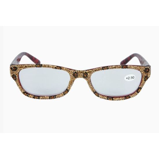 Handmade Leopard Rhinestone Reader Glasses