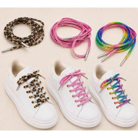 Sparkle Rhinestone Shoelaces – Pink, Multi & Leopard
